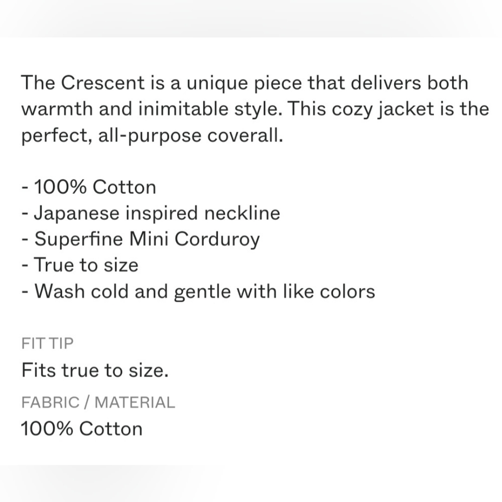 O.N.S. Clothing Crescent Mini Cord Men's Quilted Snap Jacket in Vintage Indigo M - Picture 12 of 12